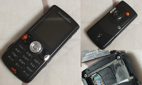 Sony Ericsson W810.
Потёк аккум, схавал