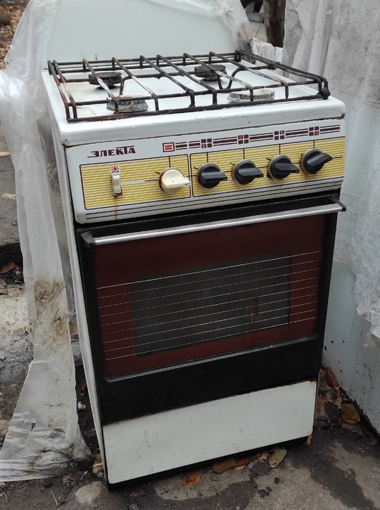 Печка газовая, Б/У, рабочая, 1000₽,