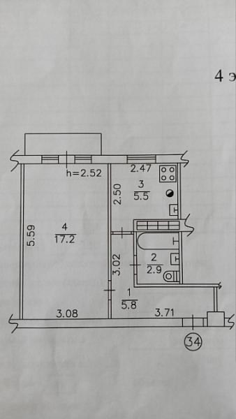 Продается 1 комнатная квартира, бул. (6)