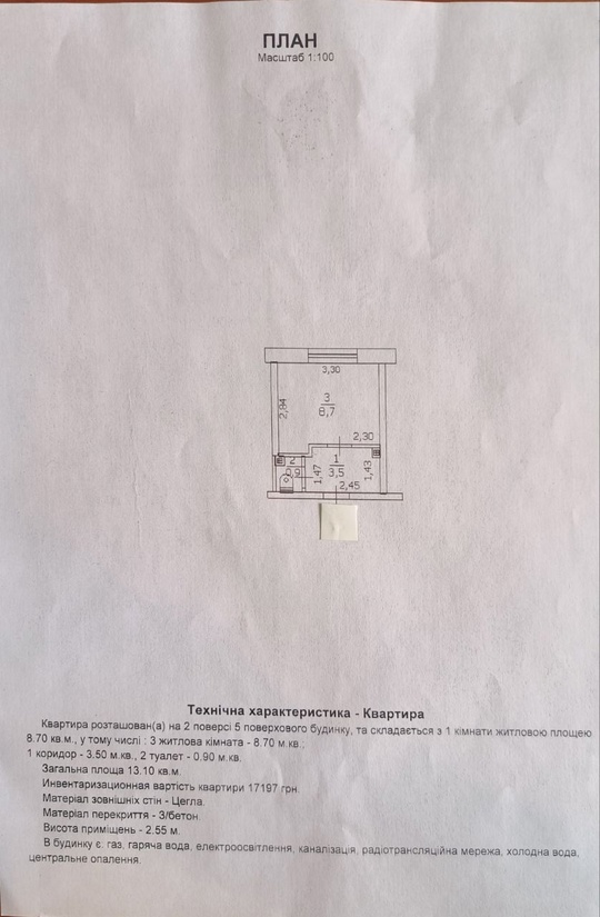 Продам 1 к.кв - 2/5. (8)