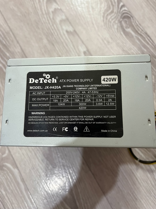 Продам комплектующие для ПК.
Блок питания (2)