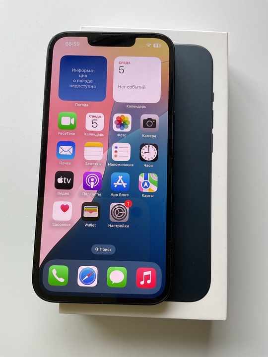 IPhone 13(128) цвет Черный.цена 34 (3)