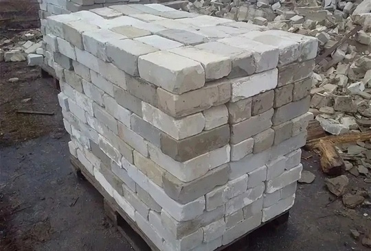 Продам Б/У шлакоблок кирпич. Белый, (1)