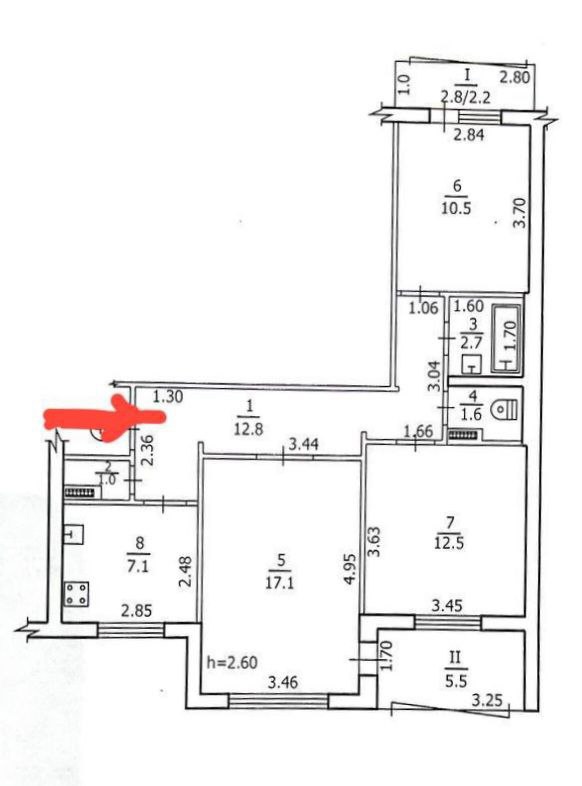 ПРОДАËТСЯ 3-Х КОМНАТНАЯ КВАРТИРА ипотека
кв. (9)
