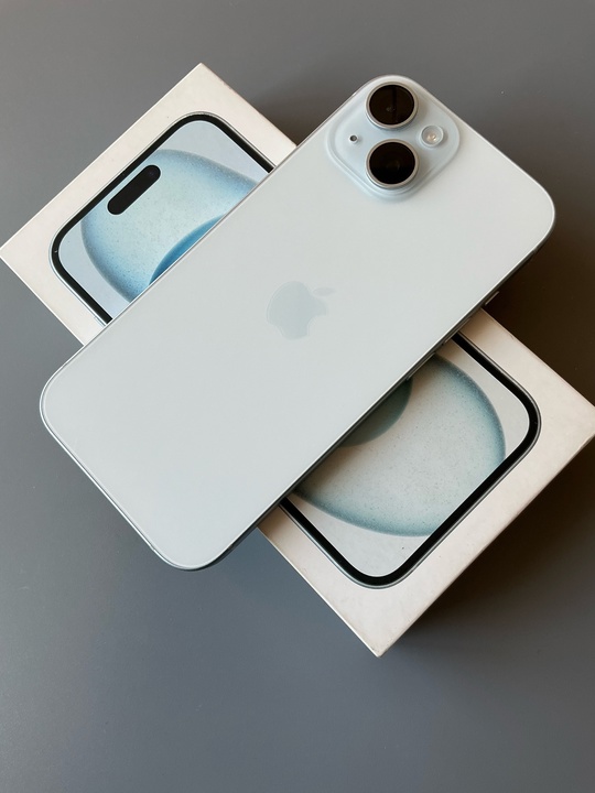 iPhone 15(128)Blue,акб 99%,цена 49 тыс.2Sim