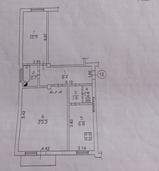 Продается 2 - х комнатная (9)