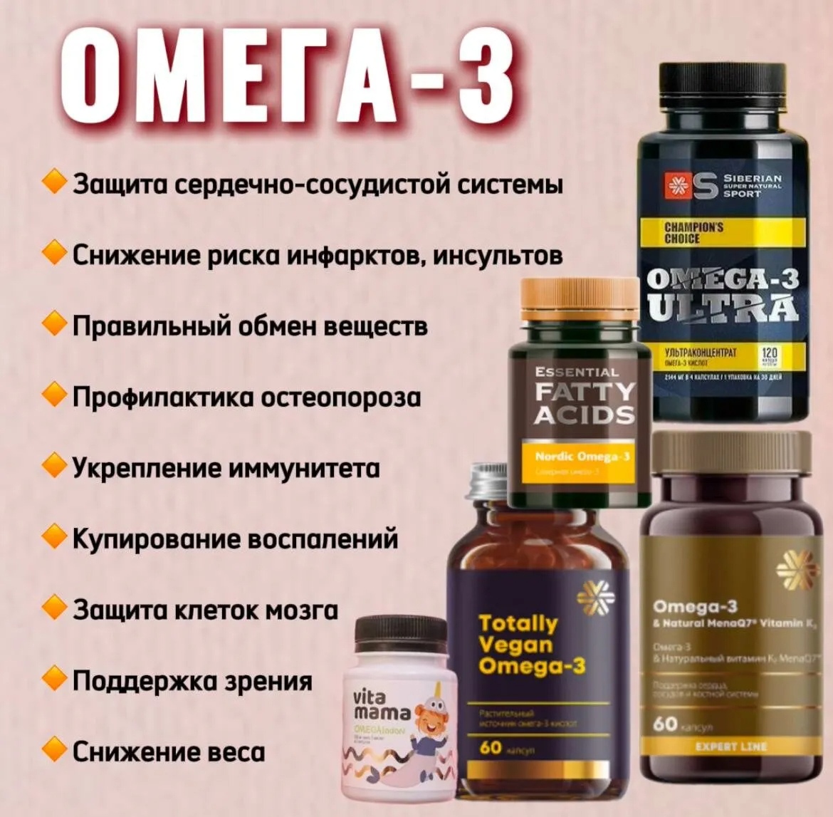 Большой выбор Омега-3 для всех