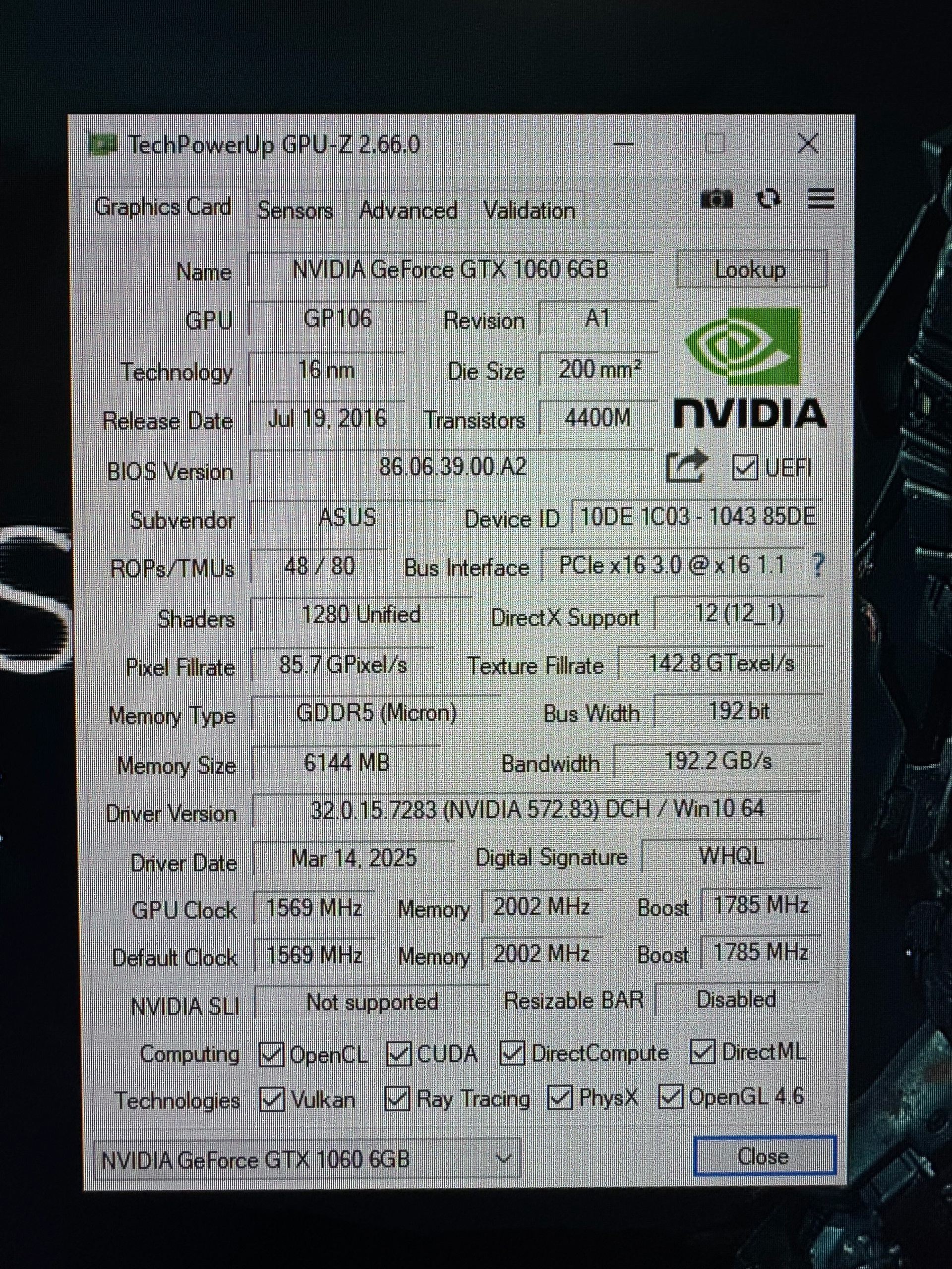 Видеокарта ASUS GTX 1060 на (5)