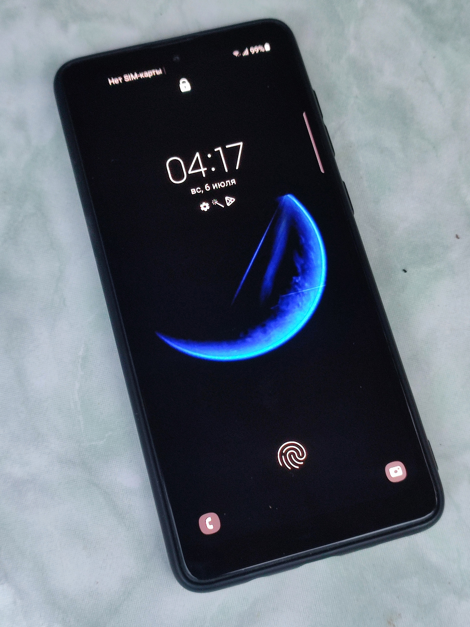 Телефон Samsung Galaxy A71 бирюзового