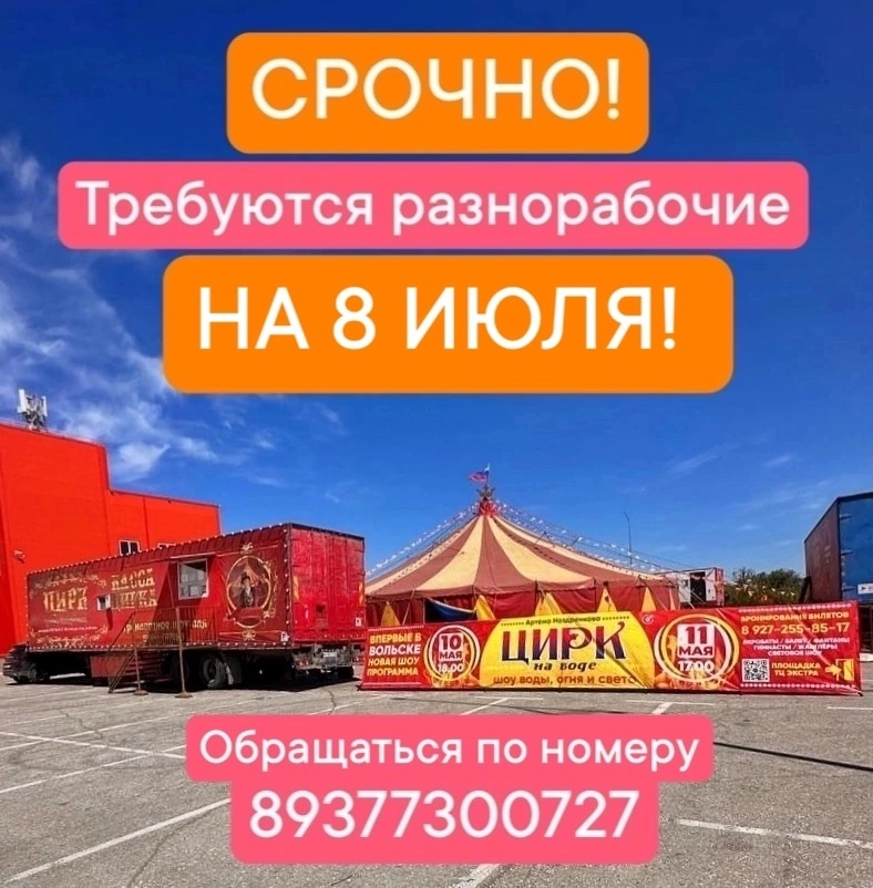 Срочно‼️ На сборку Цирка Шапито
