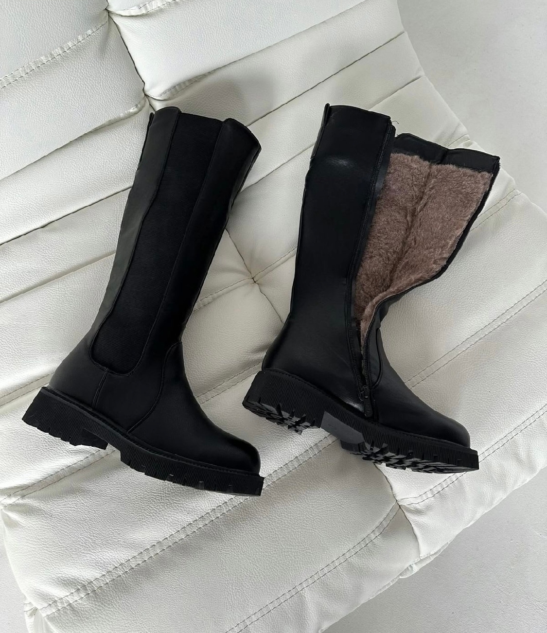 Женские зимние сапоги из экокожи (1)