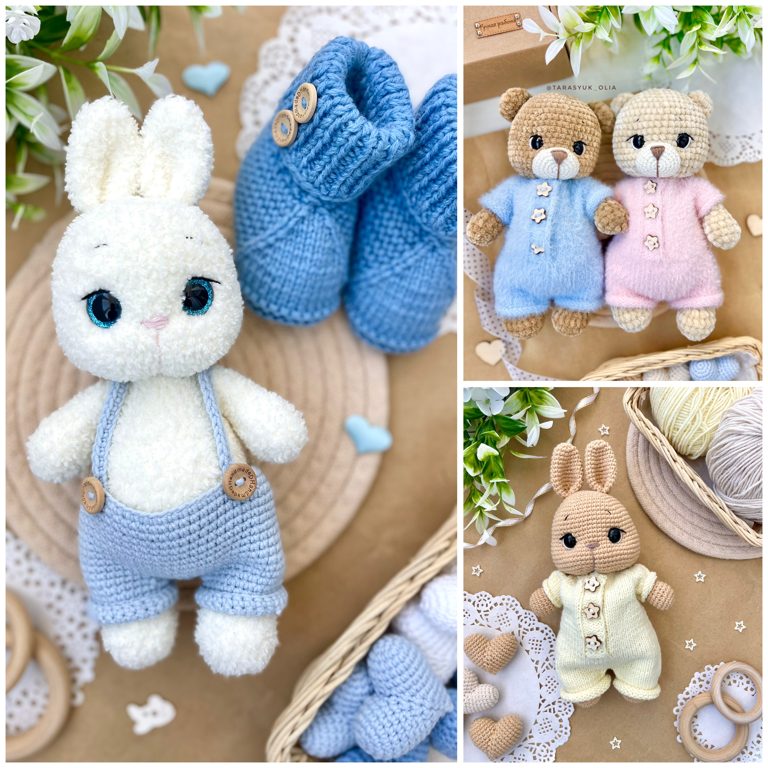 Тёплые и уютные вязаные игрушки