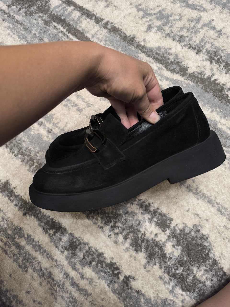 Женские лоферы из замши, размер (1)