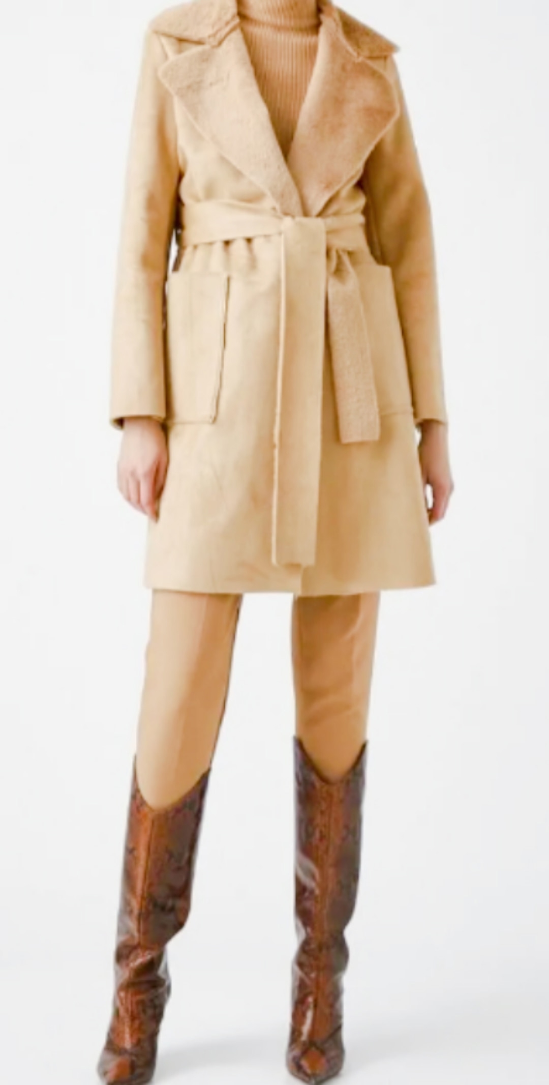 Стильное пальто с экомехом Предлагаю