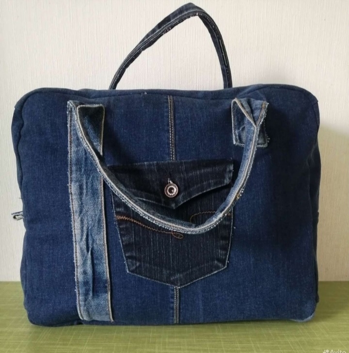 Джинсовая дорожная сумка, отличное качество (1)