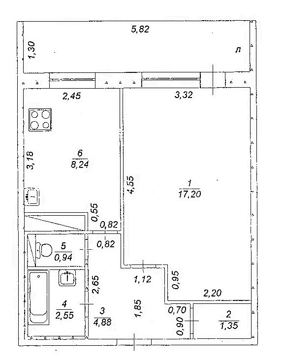 Сдается 1-комнатная квартира на 5 (5)