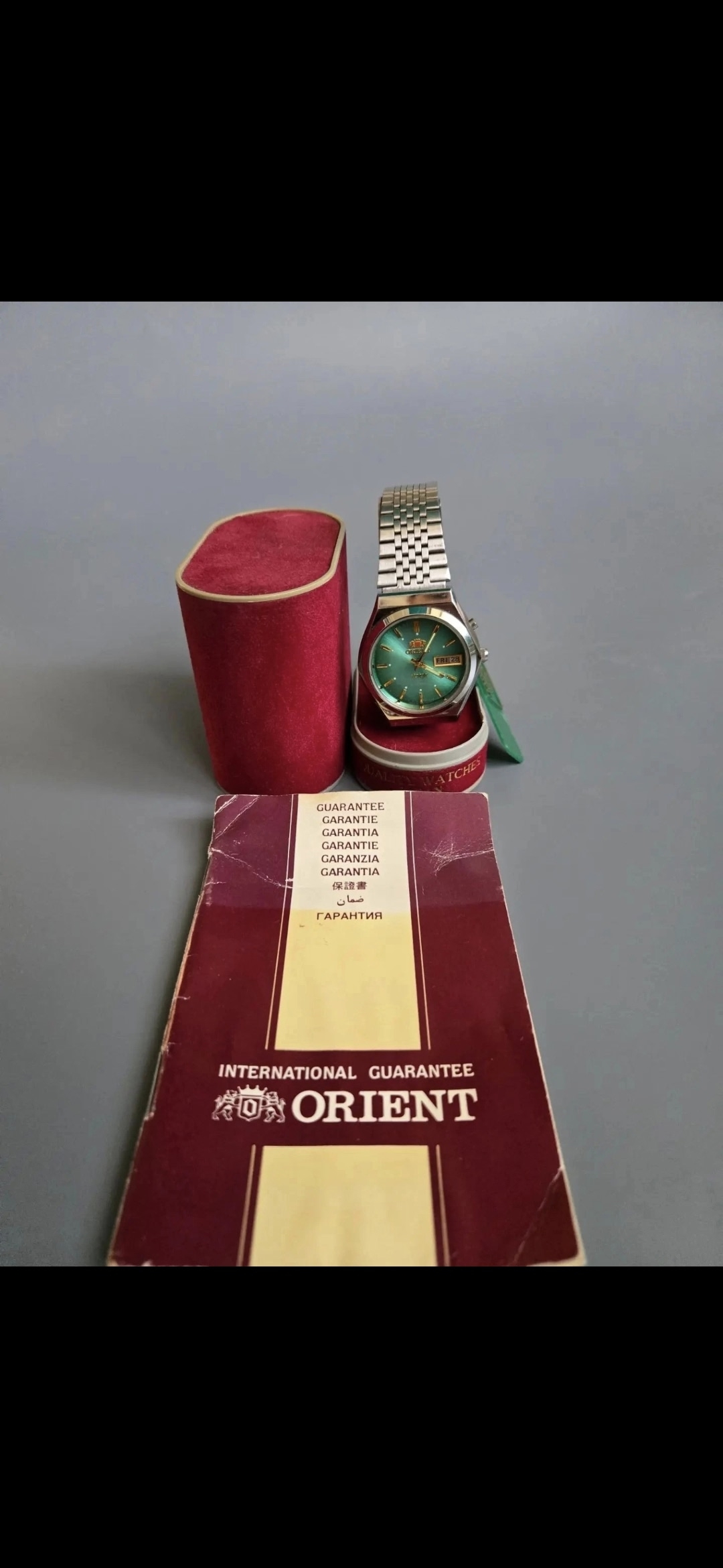Orient 1996 изумрудный циферблат механика